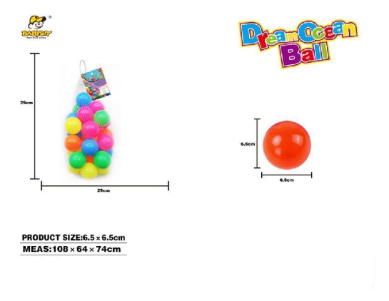 7cm Ocean Ball Pkt 25