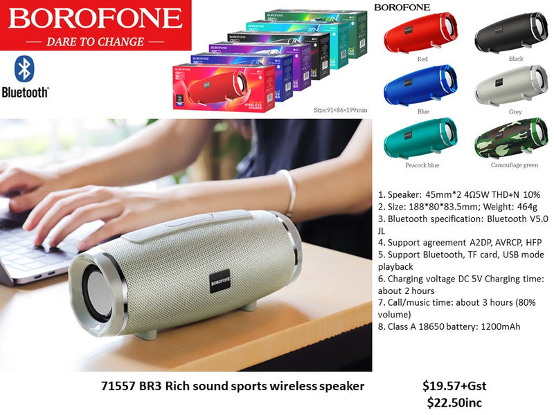 BR3 Rich sound sports wireless speaker