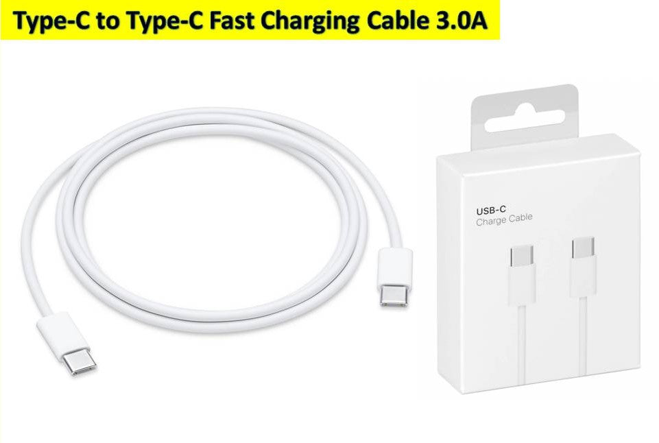 1m 3.0A Type C to Type C Cable Super Fast