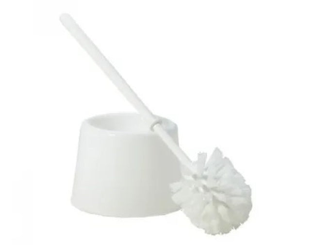 Raven Toilet Tidy Set, Round, White  Raven