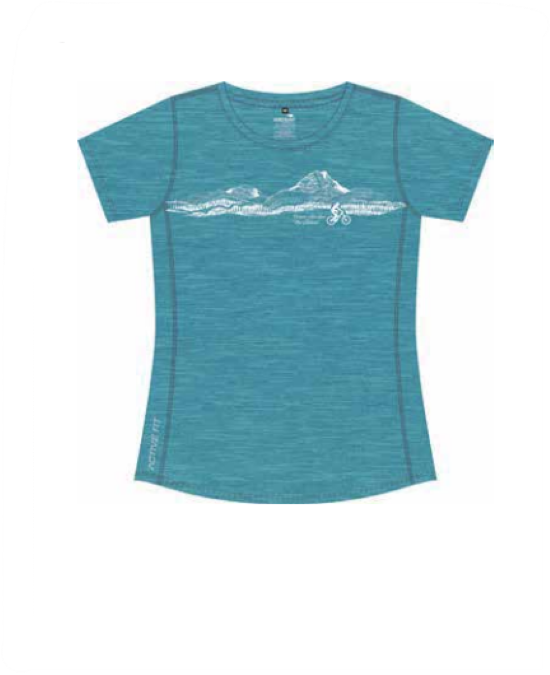 Womens T Shirt - Sky Blue - Active Fit Fabric