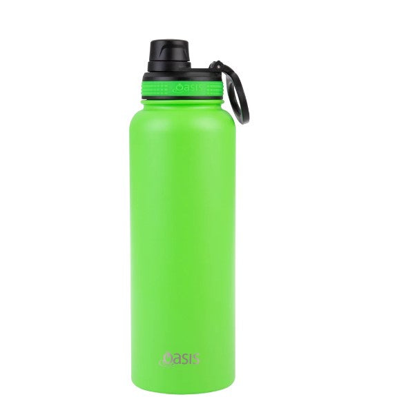 Insulated Challenger Bottle S/S W Screw Cap 1Lit Neon Green