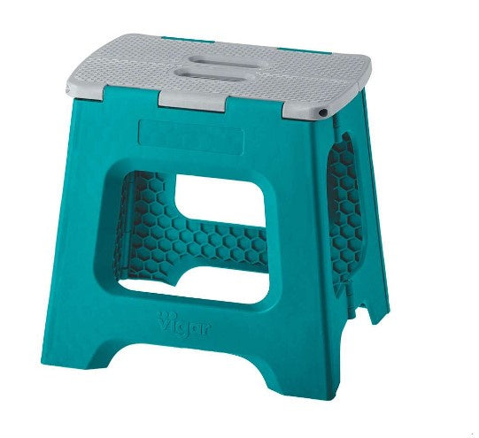 Vigar Compact Foldable 32cm Stool Turquoise