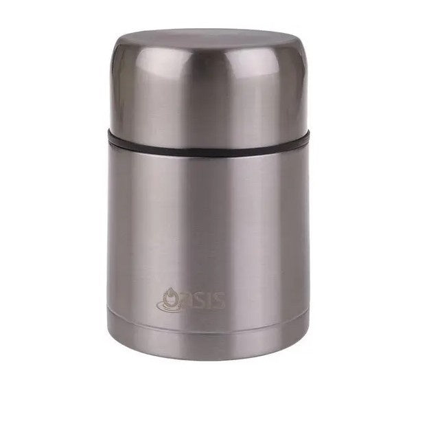 Oasis S/S Insulated Food Flask W/Spoon 800ml Silver