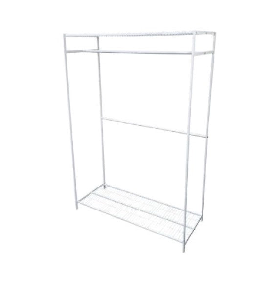 Wardrobe Unit, 110W x 160H x 45D cm,White Powder Coated