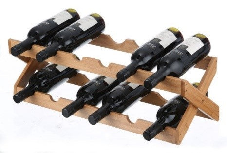 Bamboo12 Bottle Wine Rack Folding