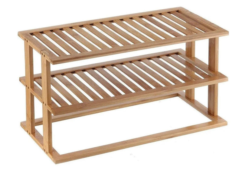 Bamboo 2 Tier Rectangular Shelf