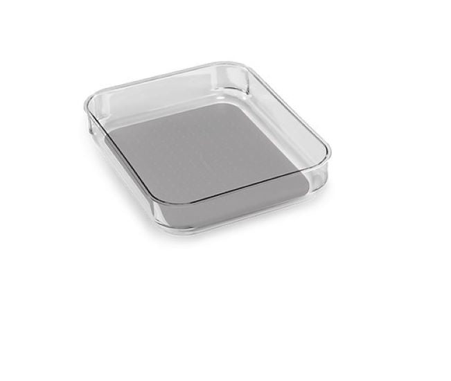 Clear Soft Grip Bin 24.77 x 19.69 x 4.76 cm