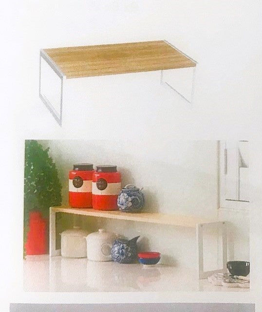 LTW White & Bamboo Shelf 45 x 26cm