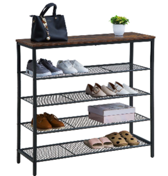 5 Tier Storage Shelf Stand - Light wood