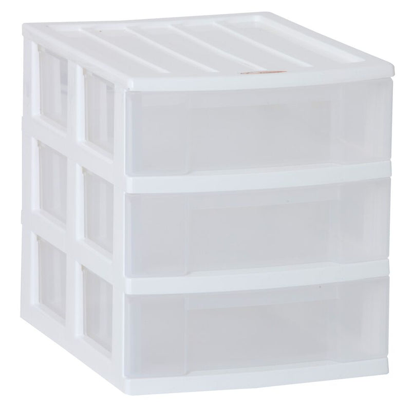 A4 Desktop Storage Units -  3 Drawer,  White