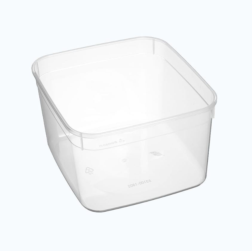 BonWare™ PP Square Storage Containers, 3.1 L,  Sleeve of 10