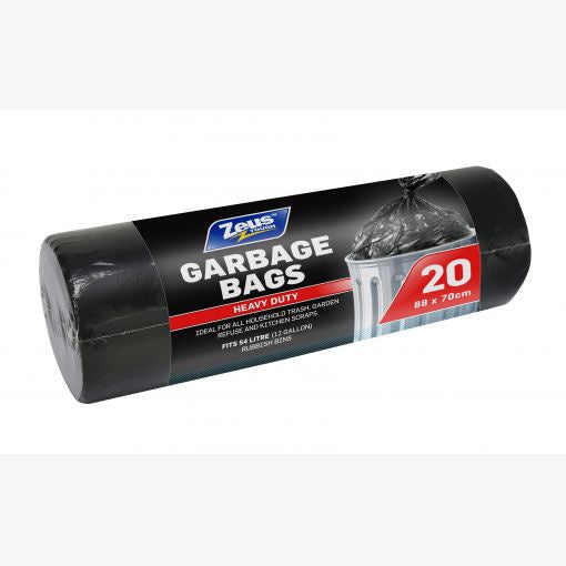 Garbage Rubbish Bags Liner Heavy Duty 54Lit 88x70cm 20 Pack