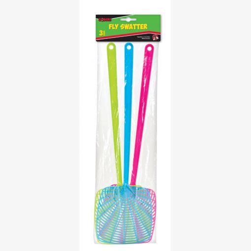 Fly Swatter Assorted 3pk