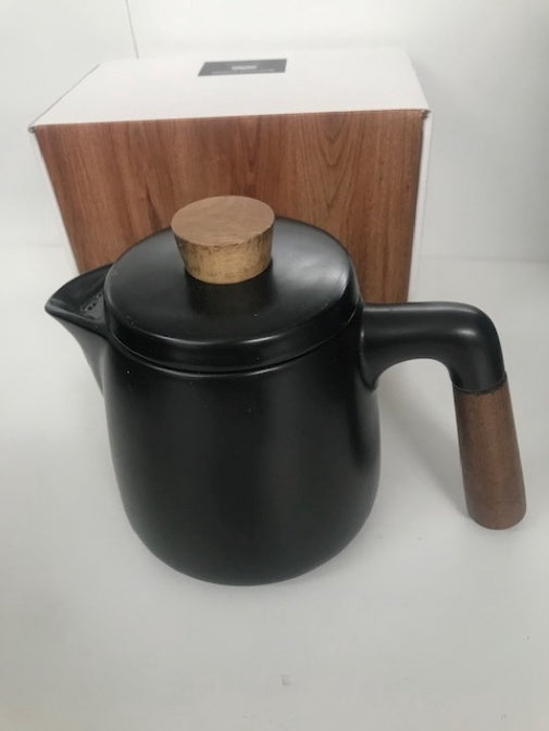 Briarwood Ceramic Teapot W Wooden Handle