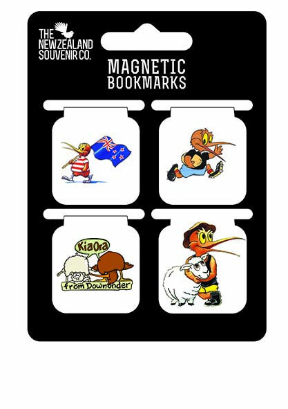 Book Mark, Magnetic, Set of 4, Cartoon NZ