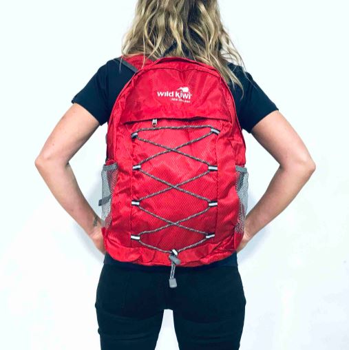 Packable Backpack, Red