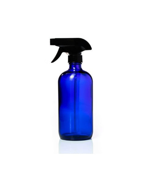 Blue Boston Glass Bottle 500ml W Fine Trigger