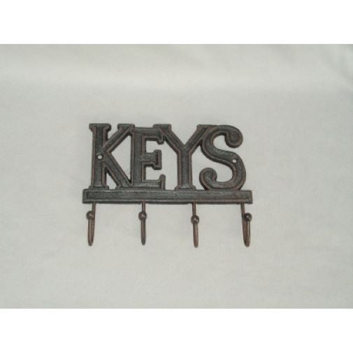 Keys W 4 Hooks 19x15cm Cast Iron