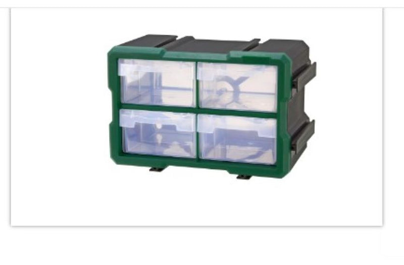 Compartment Storage 4 Drawer Green