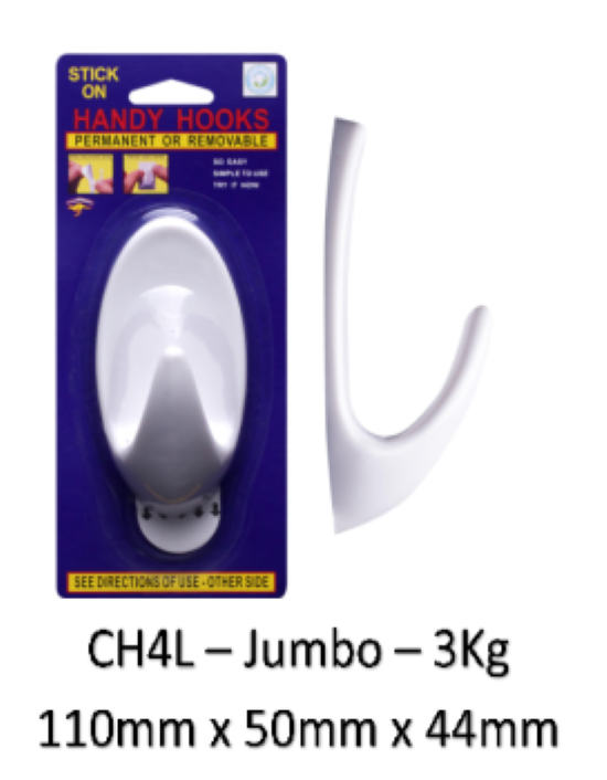 Removable Jumbo Hook Card of 1