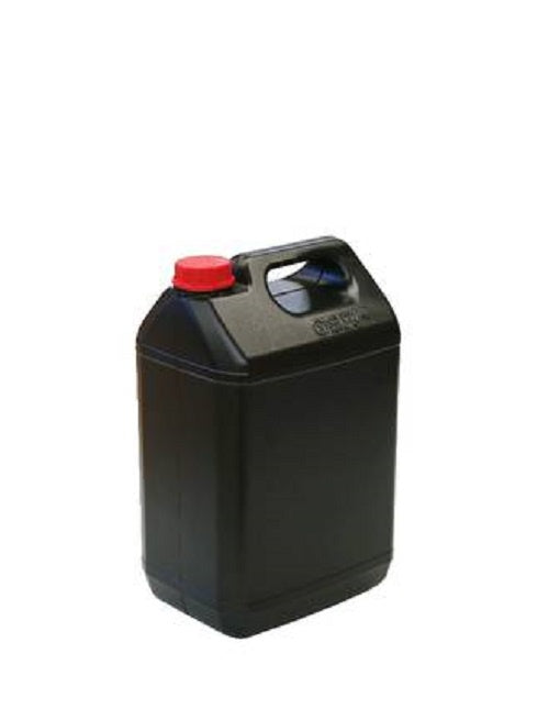 5 Litre Industrial Jerry Can, Black with RED Cap DG