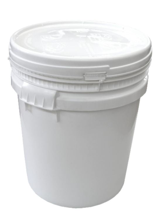 Screw Top Pail 50 Litre DG PP White Base & Lid