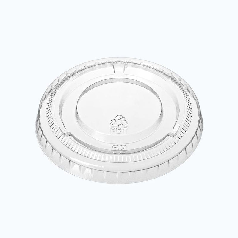 ClearVision™ PET Flat Lid for Portion Cups 60ml, Sleeve of 100