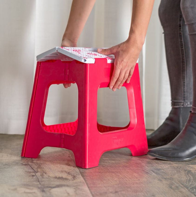 Vigar Compact Foldable Stool, 32cm (150kg) Flamingo On Top