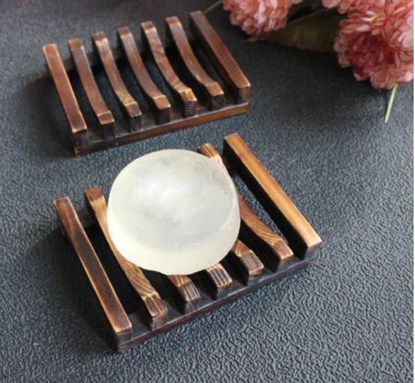 Luxury Soap Saver/Tray Natural Bamboo Dark
