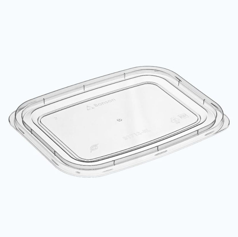 BonWare™ PP Flat Lid for Rectangular Food Storage Containers, Fit 700, 1000 & 1200ml, Pack of 50 Multi-Use