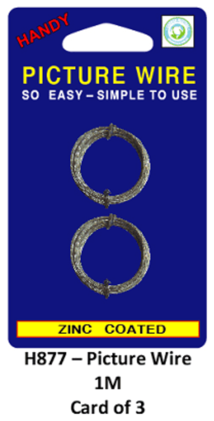 Picture Wire 1M Card of 3