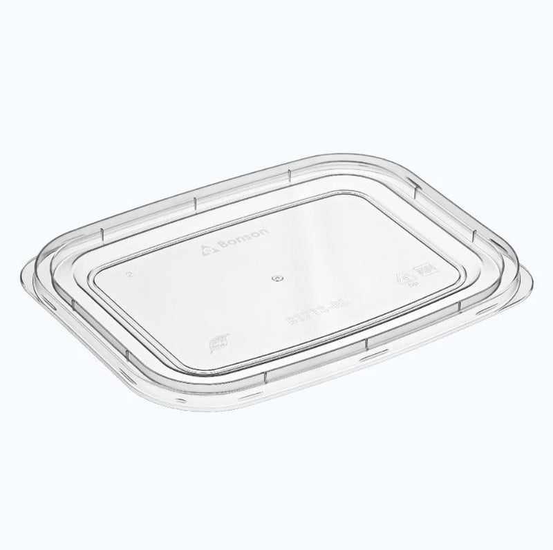 BonWare™ PP Flat Lid for Rectangular Food Storage Container, 700, 1000 & 1200ml, Single Multi-Use