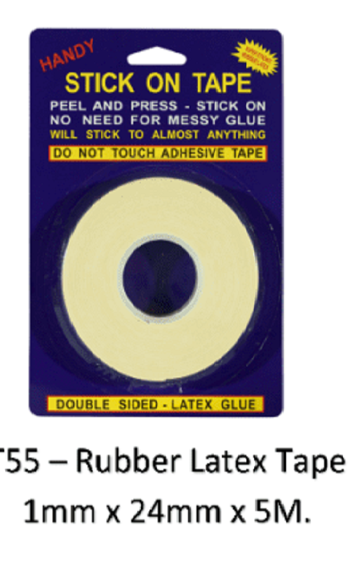 Double Sided Rubber Latex Tape – 1mm x 24mm x 5M