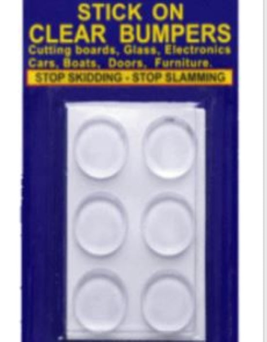 Clear Bumpers – 20.5mm Card of 6