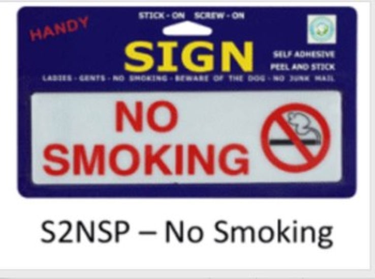 No Smoking (With Picture) Large Sign