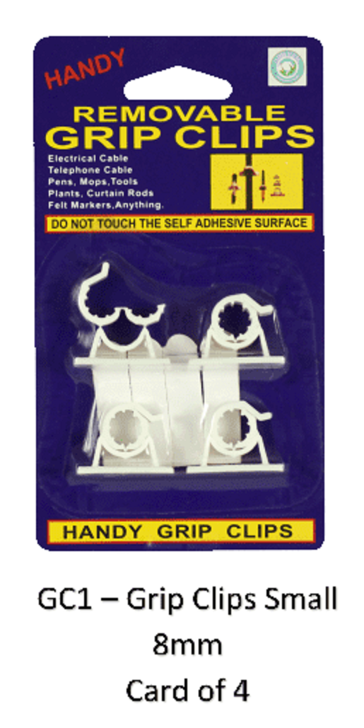 Grip Clips - Small – 8mm Card of 4