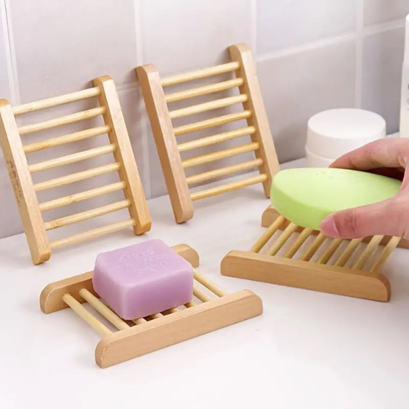 Soap Saver / Holder Natural Bamboo Light 115x86x16mm