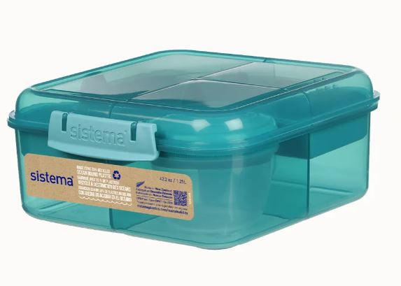 Sistema 1.25L Bento Cube with Yogurt Pot