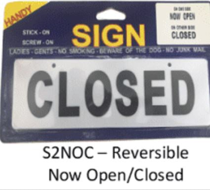 Now Open / Closed Reversible Sign - Large