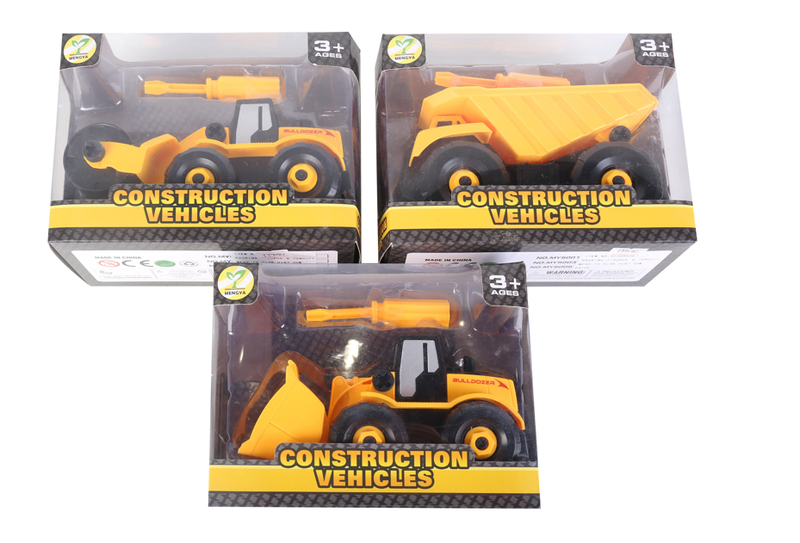 Construction Vehicles In Window Box