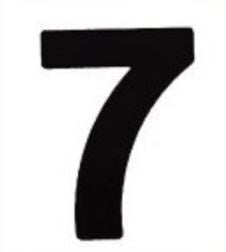 Street Number 7 Black - No Base