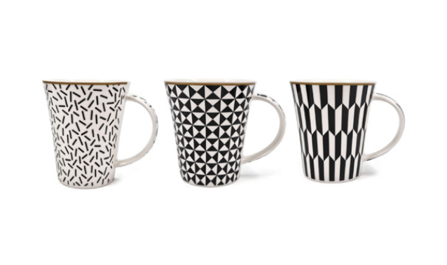 Effects Black White Geometric Mug