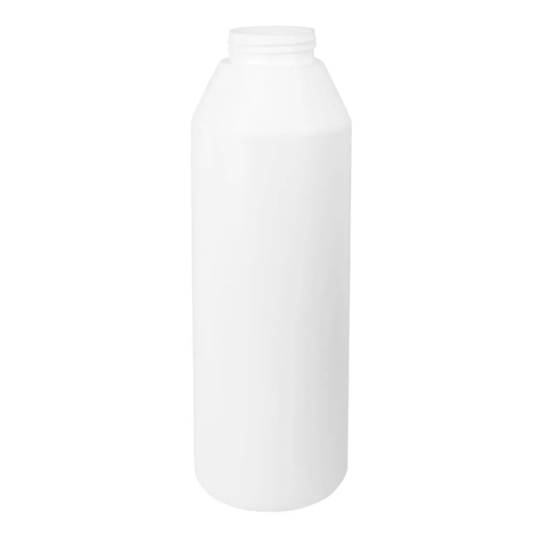 Bottle HDPE Round 1L 45/410 with Cap, Squeeze (White)