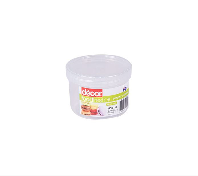 Décor Food Fresh™ 500ml Screw Top Container