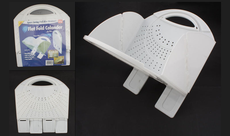 Colander, Flat Foldable, White