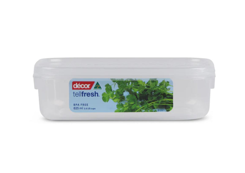 DécorFood Container, Oblong, Tellfresh, 625ml