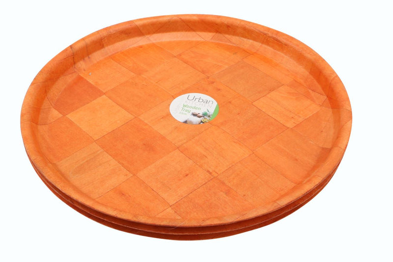 Serving Tray Wood Round 33cm