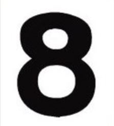 Street Number 8 Black - No Base