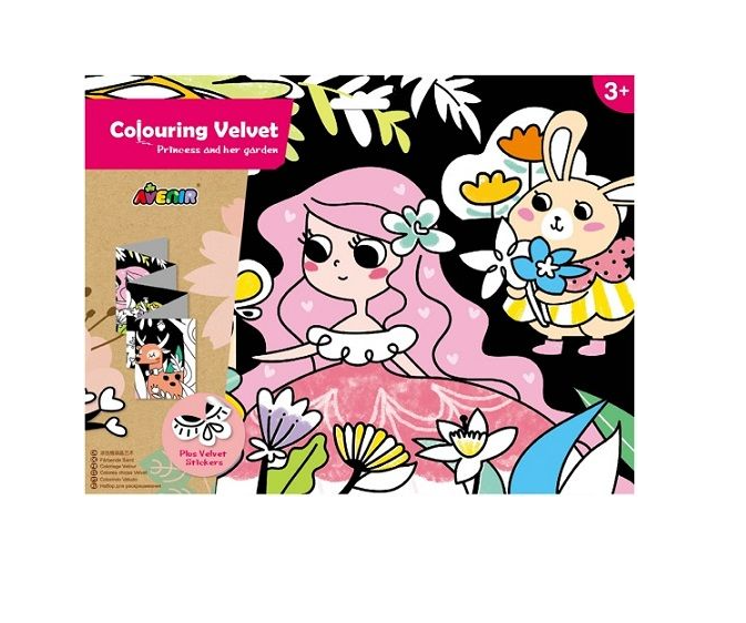 Colouring Velvet - Princess & Her Garden